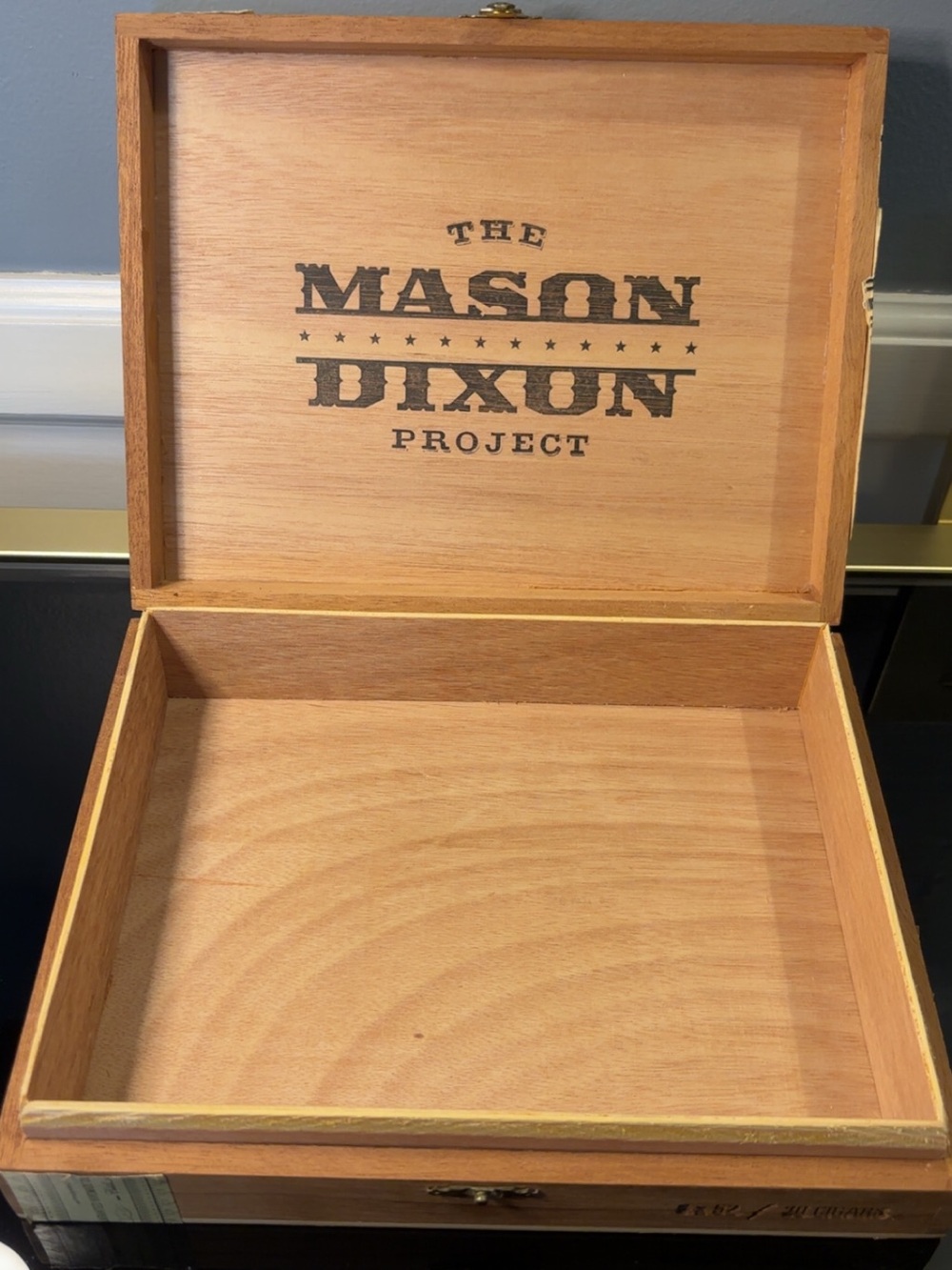 Mason Dixon cigar Wooden Accessory Box - Natural Wood